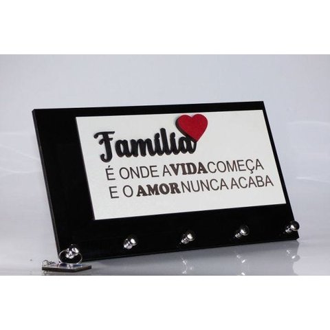 Porta Chaves E Cartas Família É onde a Vida Começa