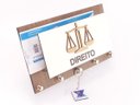 Ver imagem 1 de Porta Chaves e Cartas Profissões Direito em MDF Madeirado