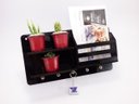 Ver imagem 1 de Porta chaves carta organizador decorativo ripas MDF Preto