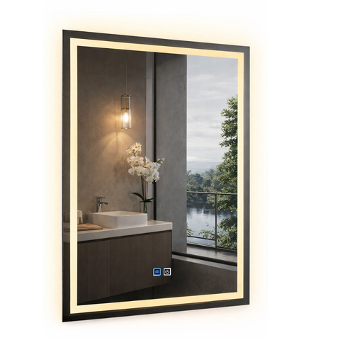 Espelho Led Banheiro 3 Cores de Luz com Desembaçador 80x60cm