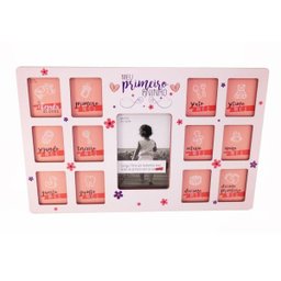 Quadro Porta retrato 12 meses 13 fotos - baby - Menina Primeiro Ano - 1