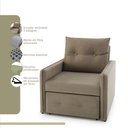 Ver imagem 3 de Poltrona Icaria 3 em 1 Poltrona Chaise Cama 85cm Bege Estofama