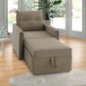 Poltrona Icaria 3 em 1 Poltrona Chaise Cama 85cm Bege Estofama - 1