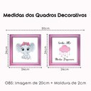 Ver imagem 3 de Kit 2 Quadro Infantil Elefanta Menina 2