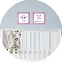 Ver imagem 1 de Kit 2 Quadro Infantil Elefanta Menina 2