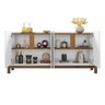 Buffet Aparador Sala Lizz 170cm Branco Marrom Cedro Casa D - 3