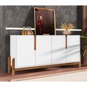 Ver imagem 1 de Buffet Aparador Sala Lizz 170cm Branco Marrom Cedro Casa D