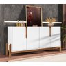 Buffet Aparador Sala Lizz 170cm Branco Marrom Cedro Casa D - 1
