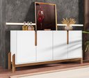 Ver imagem 1 de Buffet Aparador Sala Lizz 170cm Branco Marrom Cedro Casa D