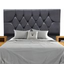 Ver imagem 5 de Cabeceira Cama Box Solteiro 90 Cm Geovana Suede Cor:cinza Escuro