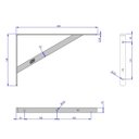 Ver imagem 2 de Kit 3 Suporte Prateleira Mão Francesa Reforçada 25cm - Loth