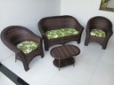 Ver imagem 1 de Conjunto Bali Aba 1 Sofá 2 Poltronas 1 Centro Fibra Sintética Varanda Área Externa Jardim