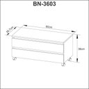 Ver imagem 2 de Balcão Gabinete para Banheiro 80cm com Rodízio e 2 Gavetas Bn3603 Amêndoa