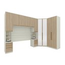 Ver imagem 1 de Quarto Modulado Solteiro 5 Peças Areia/jequitibá