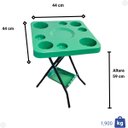 Ver imagem 2 de Mesinha Petisqueira Dobrábel Verde com Bandeja