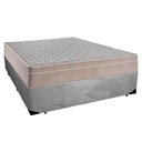 Ver imagem 1 de Cama Box Casal Suede + Colchão Sereneprime Molas Ensacadas 138x188x65 Cor:cinza