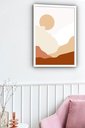 Ver imagem 1 de Quadro Decorativo Abstrato Paisagem Sol - 70x50cm:moldura Branca