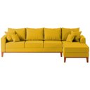 Ver imagem 1 de Sofá 4 Lugares Beny com Chaise Direito Suede Amarelo