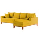 Ver imagem 3 de Sofá 4 Lugares Beny com Chaise Direito Suede Amarelo