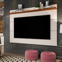 Ver imagem 2 de Painel Simples para TV até 70" Sala Quarto 1 Prateleira Vivare 1,80 Anto:OffWhite/Nature