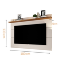 Ver imagem 3 de Painel Simples para TV até 70" Sala Quarto 1 Prateleira Vivare 1,80 Anto:OffWhite/Nature