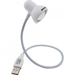 Luminária LED Usb Branca Brasfort - 1 Luminária LED Usb Branca Brasfort - 1
