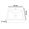 Kit Cuba Banheiro Sobrepor Quadrada + Torneira Metálica + Válvula Cromada Barcelona - 3