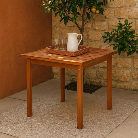 Mesa de Jantar Mariah 100% Madeira Maciça 4 Lug 90x90