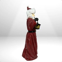 Figura Natalina Papai Noel com Árvore Natalina Resina 40cm - 4