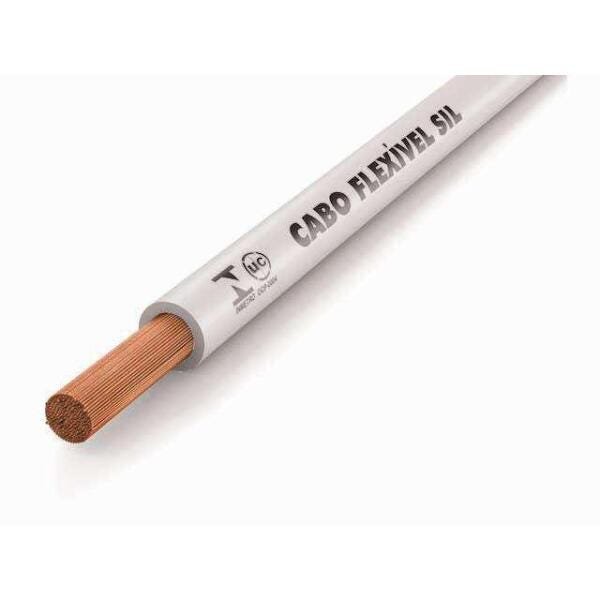 Cabo Flexível 6mm 50M Branco Sil - 1