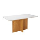 Ver imagem 1 de Mesa de Jantar Classic 160 com 6 Lugares e Tampo de Vidro