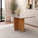 Ver imagem 2 de Mesa de Jantar Classic 160 com 6 Lugares e Tampo de Vidro