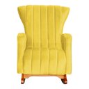 Ver imagem 4 de Poltrona Balanço C/ Puff Melinda Suede Amarelo - Lm Decor