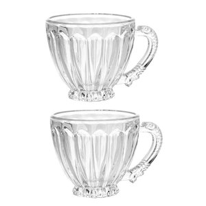 Jogo 2 Xícarasde Chá de Cristal Ecológico Café Imperial 200ml Lyor