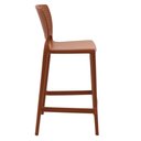 Ver imagem 5 de Kit 4 Cadeiras Tramontina Safira Alta Bar em Polipropileno e Fibra de Vidro Terracota 92138242