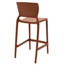 Ver imagem 7 de Kit 4 Cadeiras Tramontina Safira Alta Bar em Polipropileno e Fibra de Vidro Terracota 92138242