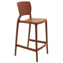 Ver imagem 2 de Kit 4 Cadeiras Tramontina Safira Alta Bar em Polipropileno e Fibra de Vidro Terracota 92138242