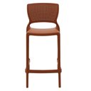 Ver imagem 6 de Kit 4 Cadeiras Tramontina Safira Alta Bar em Polipropileno e Fibra de Vidro Terracota 92138242