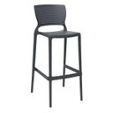 Ver imagem 2 de Banqueta Safira Alta Bar Grafite em Polipropileno e Fibra de Vidro Tramontina 92138007