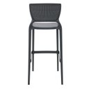 Ver imagem 5 de Banqueta Safira Alta Bar Grafite em Polipropileno e Fibra de Vidro Tramontina 92138007