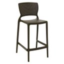 Ver imagem 2 de Banqueta Safira Alta Marrom em Polipropileno e Fibra de Vidro Tramontina 92128109