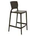 Ver imagem 1 de Banqueta Safira Alta Marrom em Polipropileno e Fibra de Vidro Tramontina 92128109