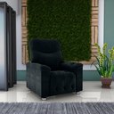 Ver imagem 1 de Poltrona Reclinável Mx38 Virtus Veludo Preto E451 - Matrix