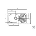Ver imagem 4 de Cuba de Sobrepor Tramontina em Aco Inox com Pre Polido 78x43cm com Escorredor e Valvula