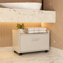 Ver imagem 2 de Armario Gabinete para Banheiro com Gaveta e Rodinhas