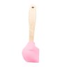 Conjunto 4 Utensílios De Silicone Com Cabo Em Bambu Rosa - 6