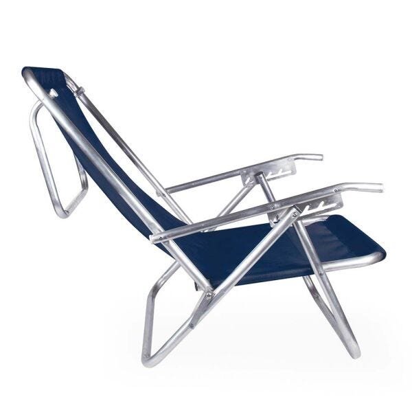 Cadeira Reclinável Com 5 Posições Alumínio Plus Azul - MOR 002146 - 2