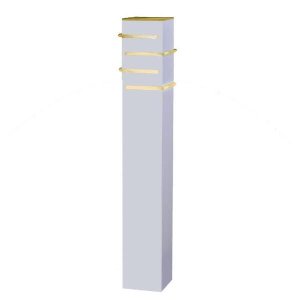 Poste Alumínio 50cm 1Xe27 Flash Quad 3" Bca PA-9050 BR Ideal