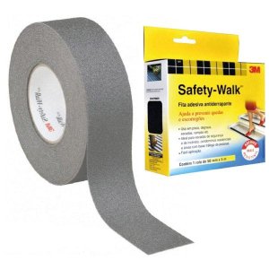 Fita Antiderrapante 3M Cinza Safety Walk 50mm x 5mts