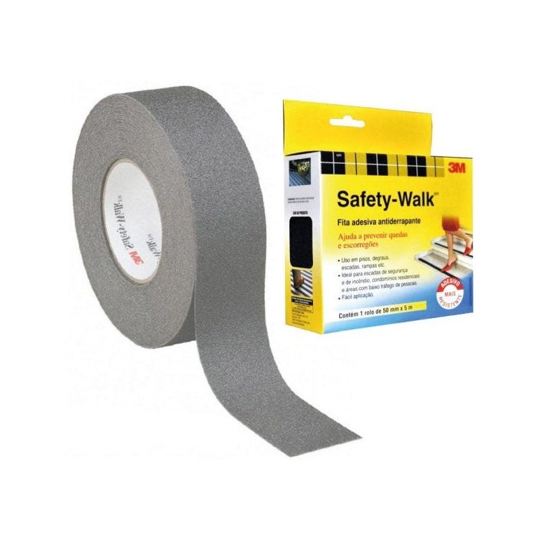 Fita Antiderrapante 3M Cinza Safety Walk 50mm x 5mts